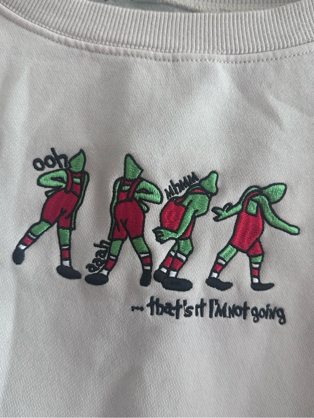 NWOT Grinch Embroidered Crewneck Sweatshirt - Size L